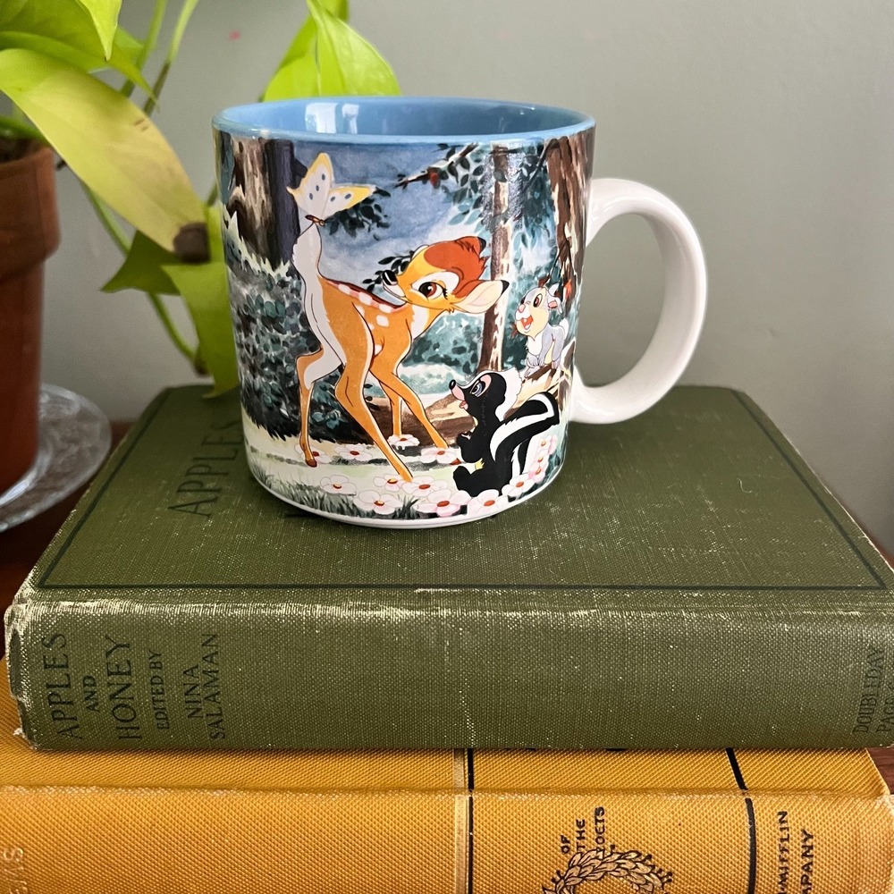 Vintage Walt Disney Company Bambi Ceramic Coffee Mug 12 Ounces